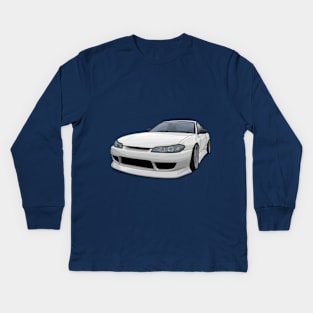 S15 Silvia Spec-r (White) Kids Long Sleeve T-Shirt